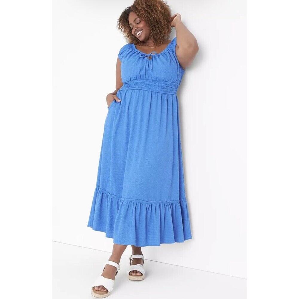 Lane Bryant Blue Midi Dress
